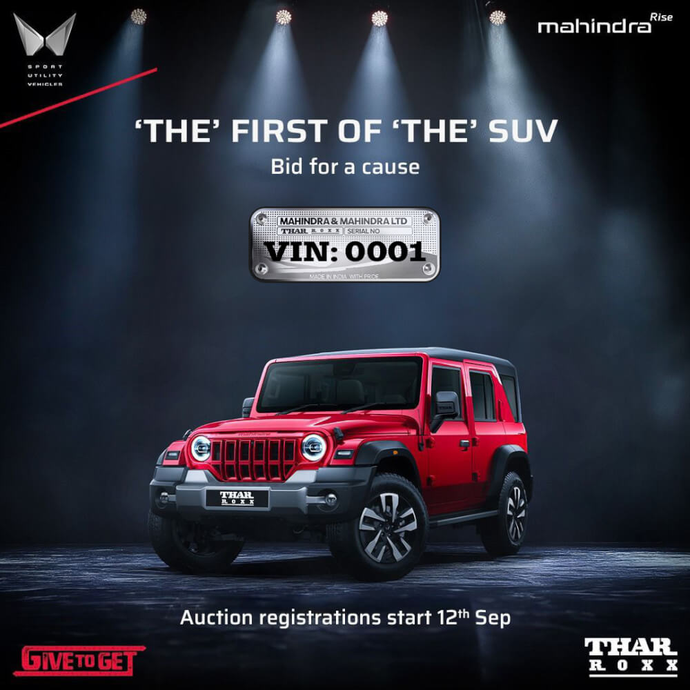 Mahindra’s First-Ever Thar ROXX To Be Auctioned Online For Charitable Cause