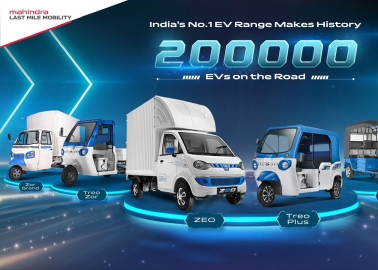 Mahindra Last Mile Mobility Surpasses 200,000 EV Milestone