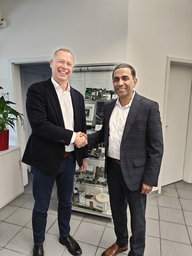 Srini Chinamilli, Co founder & CEO of Tessolve and Jens Benndorf, CEO of Dream Chip Technologies in Germany